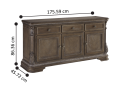 Uki Wooden Accent Cabinet with 3 Doors